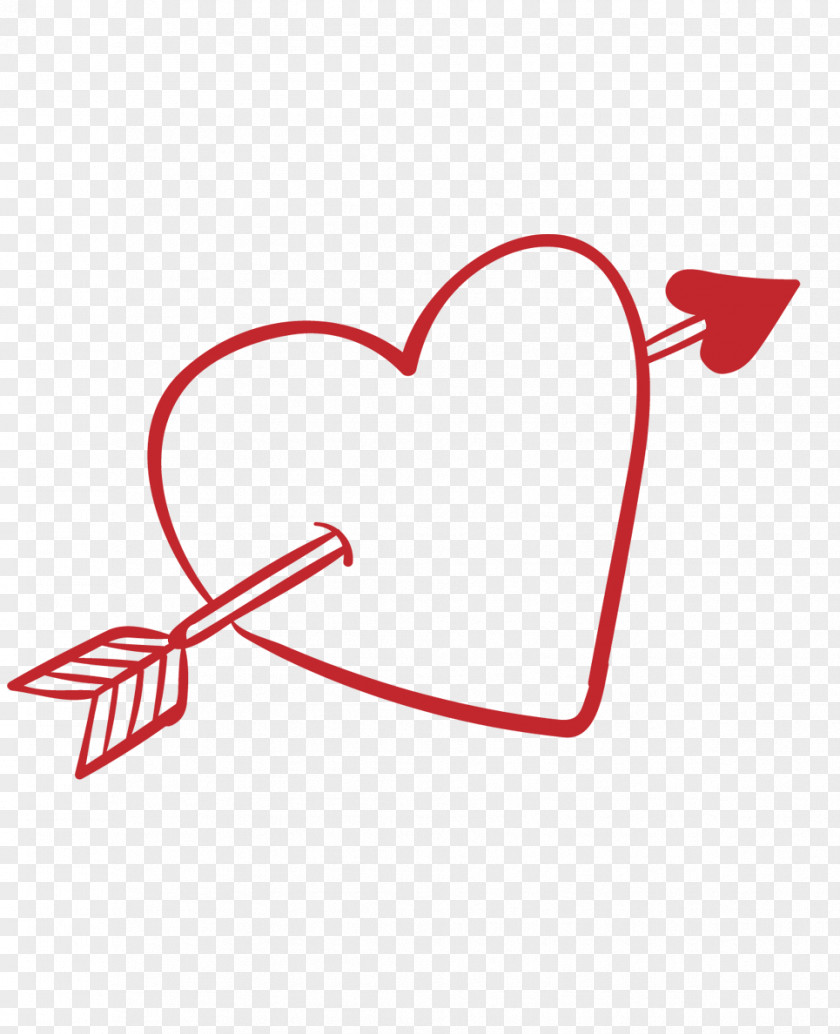 Cupid Arrow Heart Valentines Day Love PNG