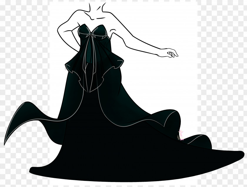 Silhouette Black White Character PNG