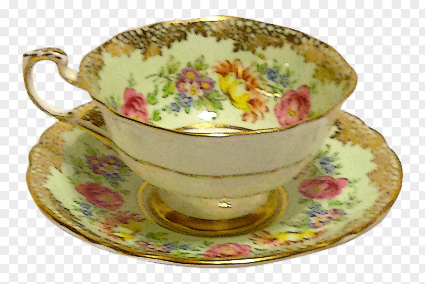 Teacup Porcelain Cup Saucer Serveware PNG