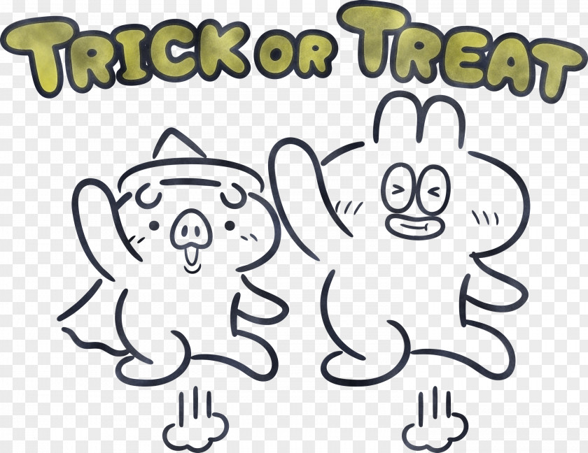 TRICK OR TREAT Happy Halloween PNG