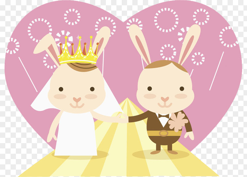Wedding Bunny Rabbit Easter Marriage Clip Art PNG