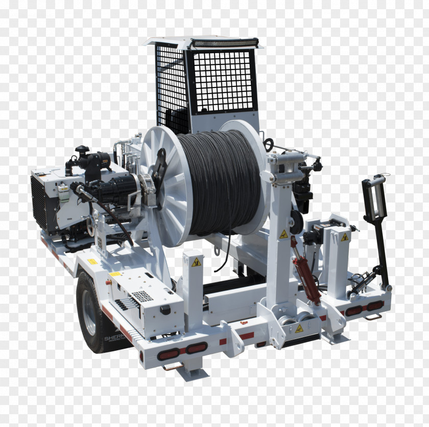 Dual Engine Core Sherman + Reilly Tensioner Machine Overhead Line PNG