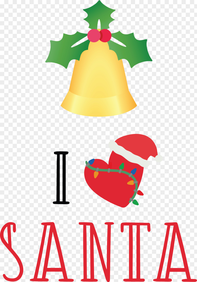 I Love Santa Christmas PNG