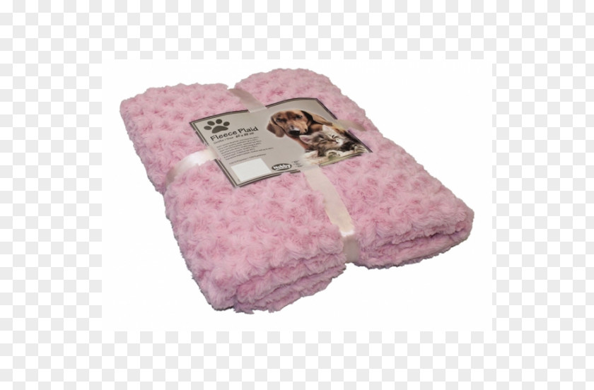 Pink Plaid Full Polar Fleece Blanket Dog Nobby PNG