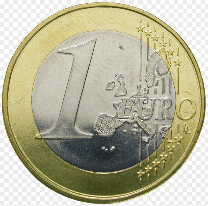 Coin 1 Euro France Coins PNG