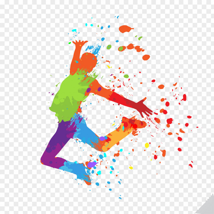 Color Man Watercolor Painting PNG