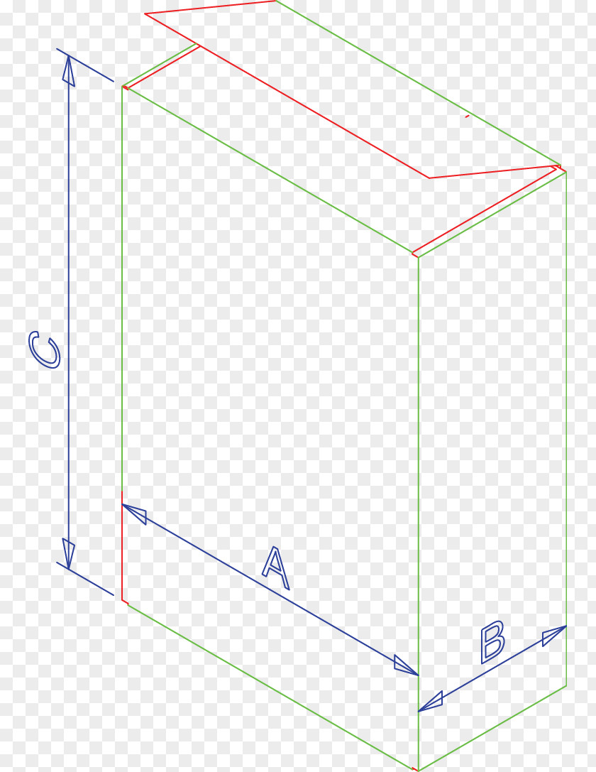 Box Length Angle Diagram PNG