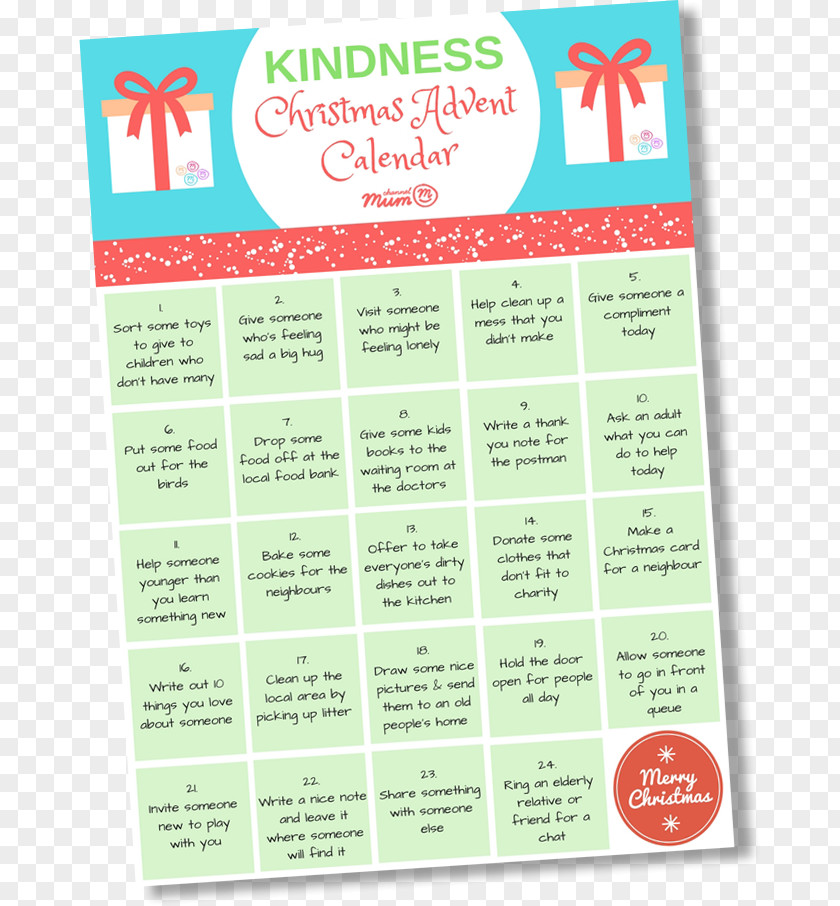 Christmas Advent Calendars Random Act Of Kindness PNG