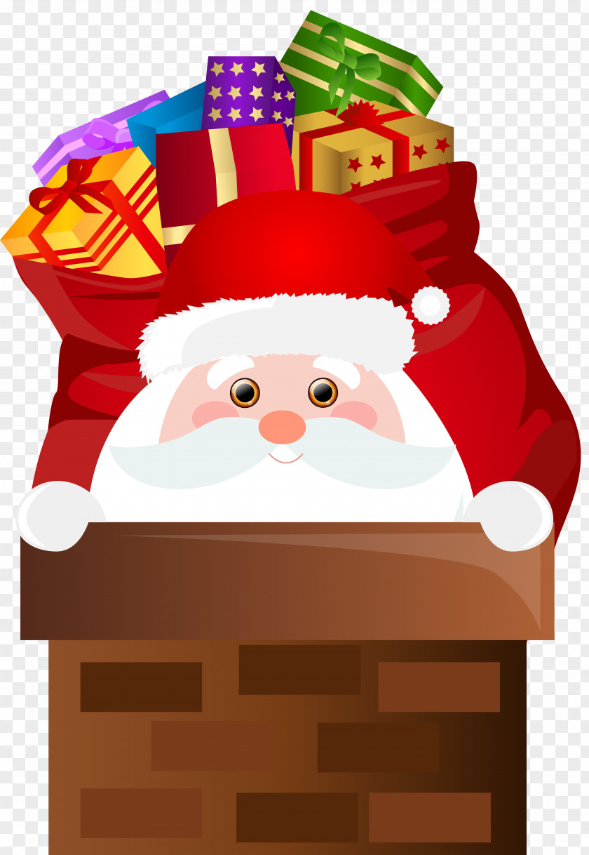 Santa Claus Chimney Transparent Clip Art Christmas PNG