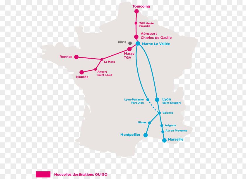 Train TGV Paris Ouigo Gare De Rennes PNG