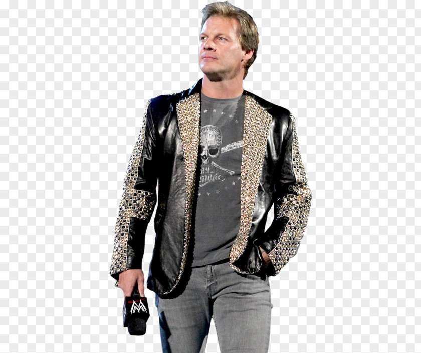 Chris Jericho B. J. Raji Leather Jacket Blazer Green Bay Packers BigFooty PNG