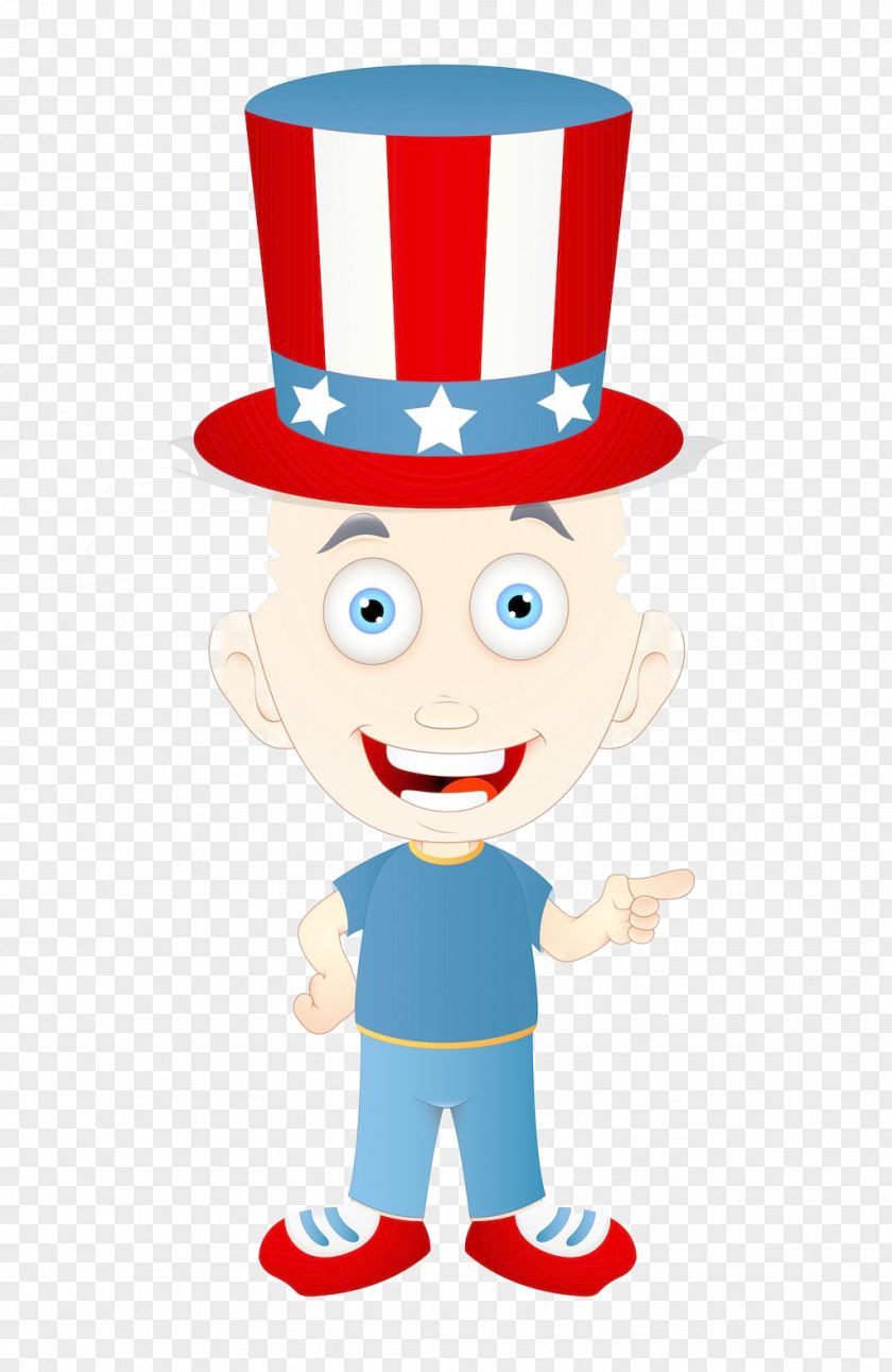 Happy People Uncle Sam Cartoon Illustration PNG