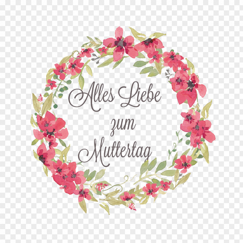 Muttertag Madre Logo Watercolor Painting Clip Art Wedding Invitation PNG
