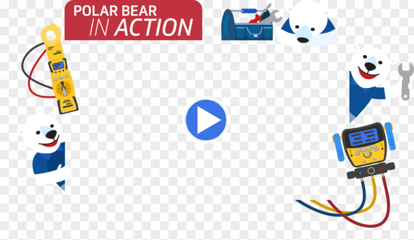 Polar Bear Air Conditioning Refrigeration Logo PNG