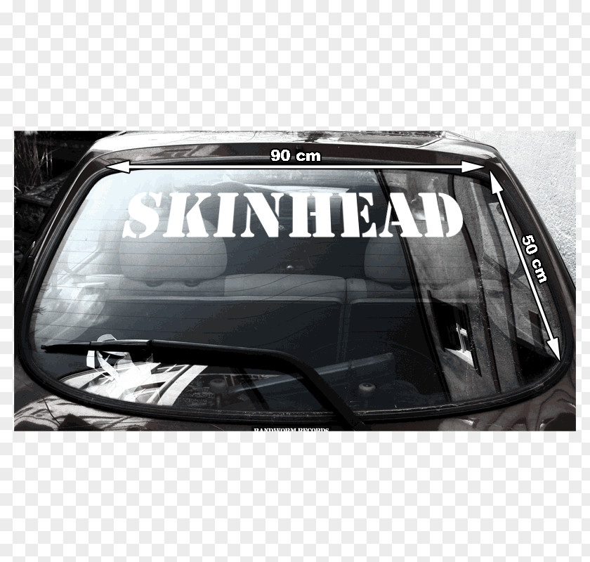 Skinhead Headlamp Bumper Sticker A.C.A.B. Automotive Design PNG