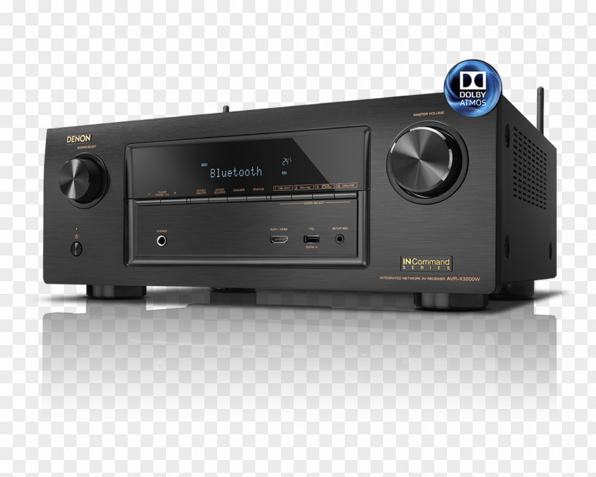 AV Receiver Denon AVR-X3300W Audio Home Theater Systems PNG