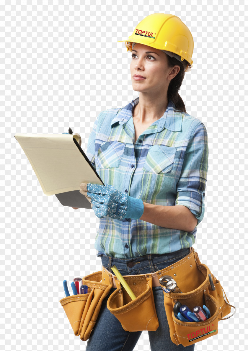 Construction General Contractor Architectural Engineering Woman Worker Carpenter PNG