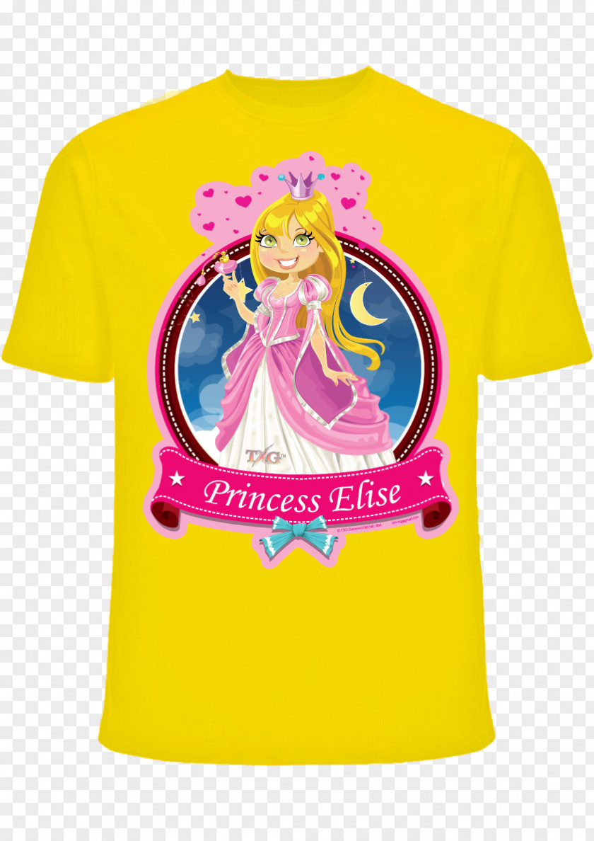 T-shirt Crew Neck Sleeve Princess PNG
