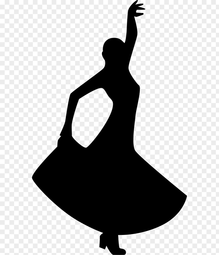 Silhouette Flamenco Guitar Dance PNG