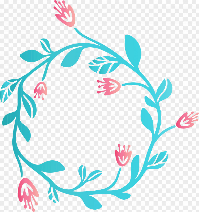 Turquoise Aqua Teal Circle Branch PNG