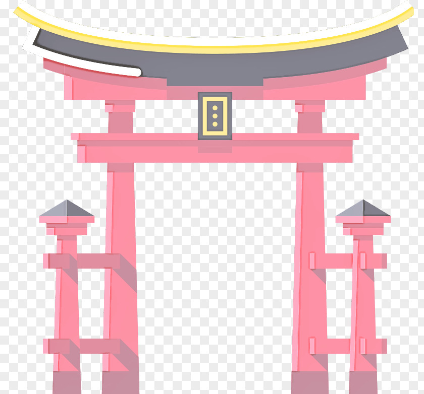 Architecture Shinto Shrine Torii Pink Temple Place Of Worship PNG
