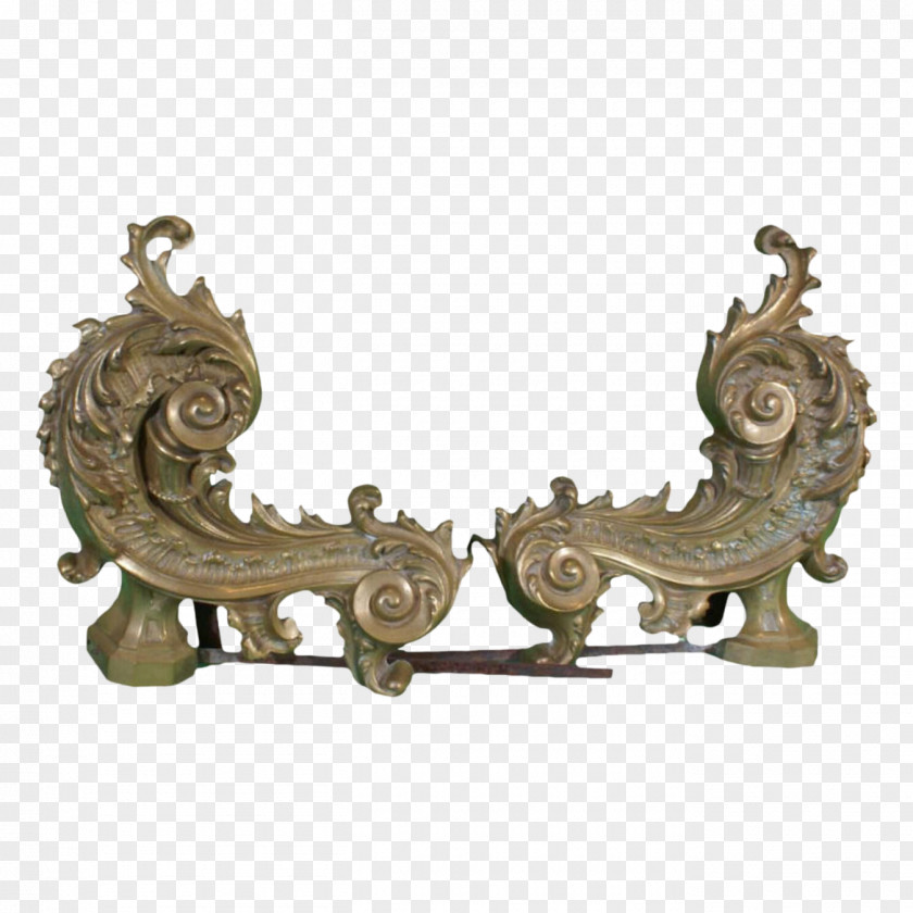 Brass Andiron Fireplace Wrought Iron Furniture PNG