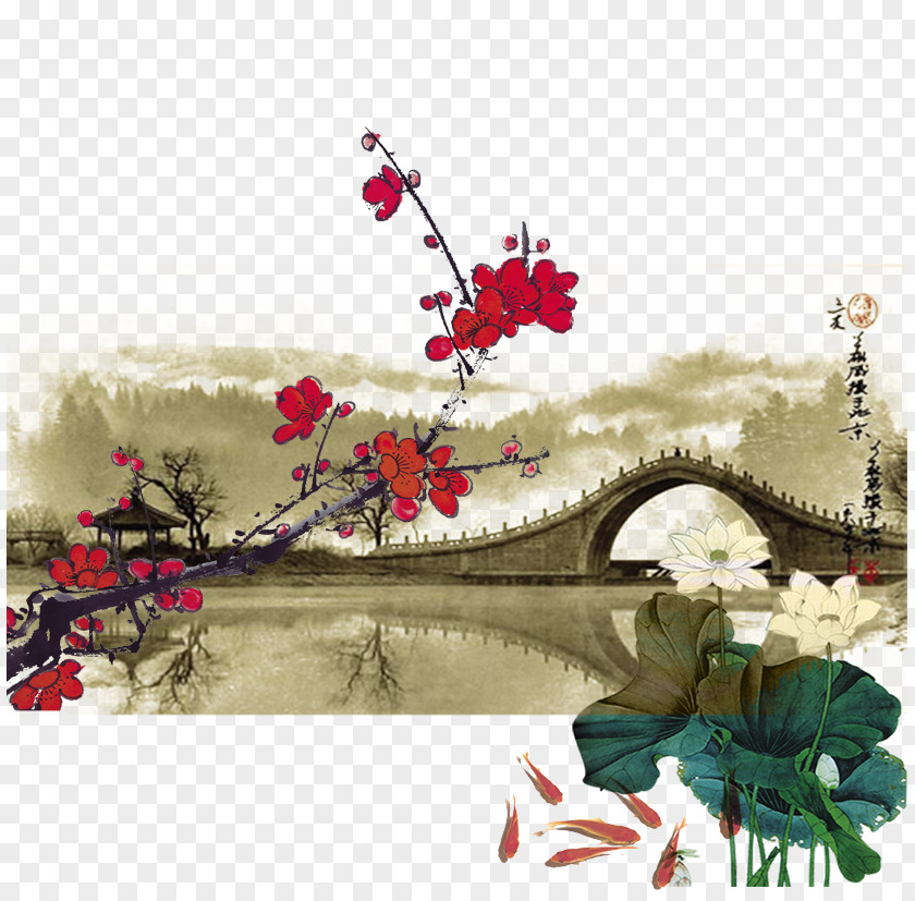 Chinese Style Bridge Fengqiao PNG