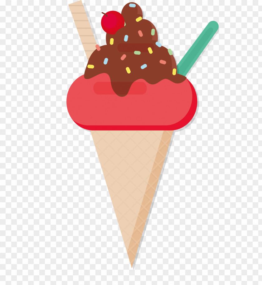 Choco Ice Cream Cones Graphic Design Illustration PNG