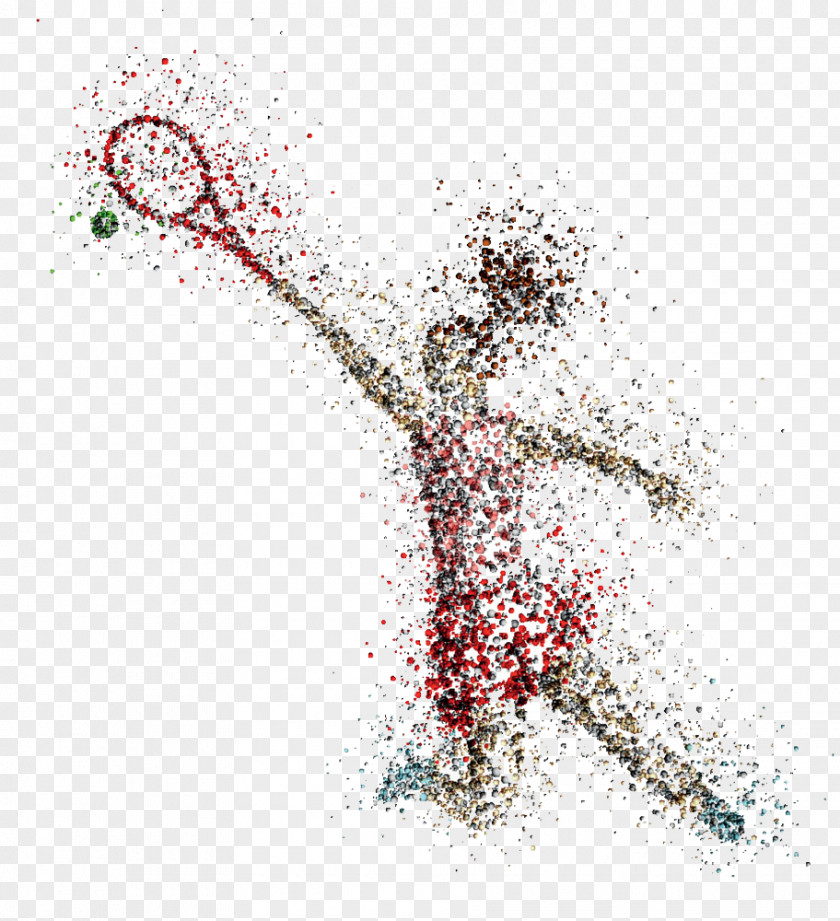 Creative Tennis Player Ball Clip Art PNG