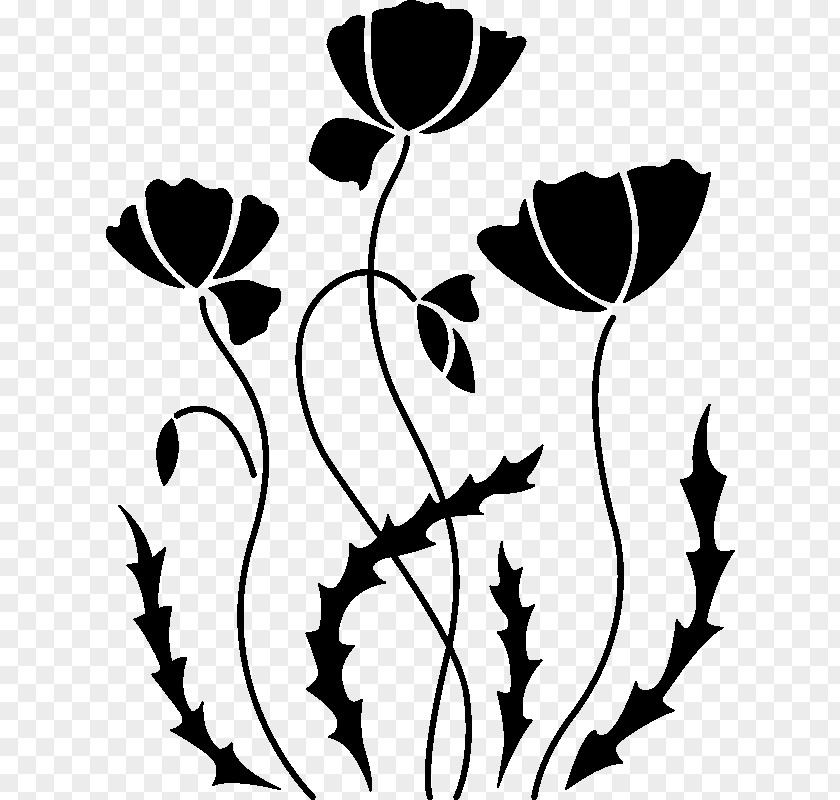Flower Floral Design Stencil Silhouette Pattern PNG