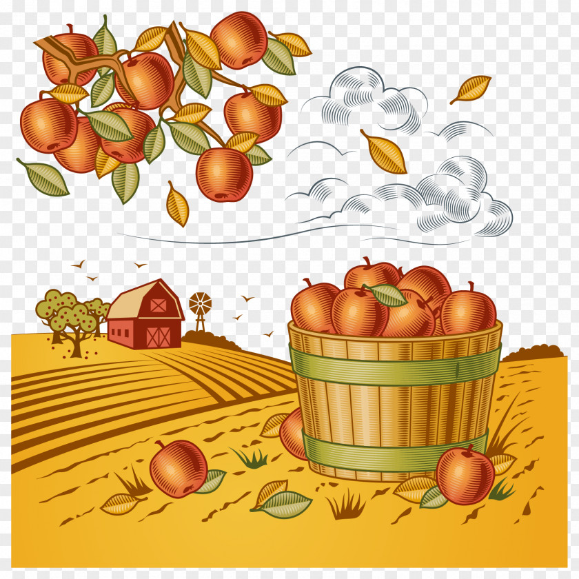 Golden Autumn Harvest Farm Agriculture Clip Art PNG