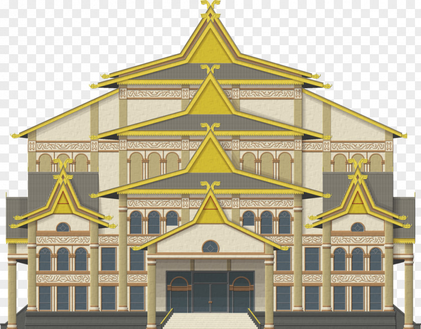 Palace Building Art Architecture Drawing PNG