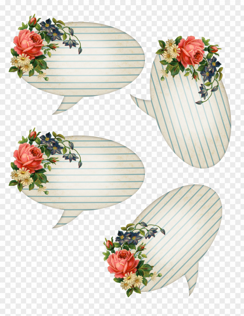 Speech Balloon Floral Design Drawing Flower Image PNG