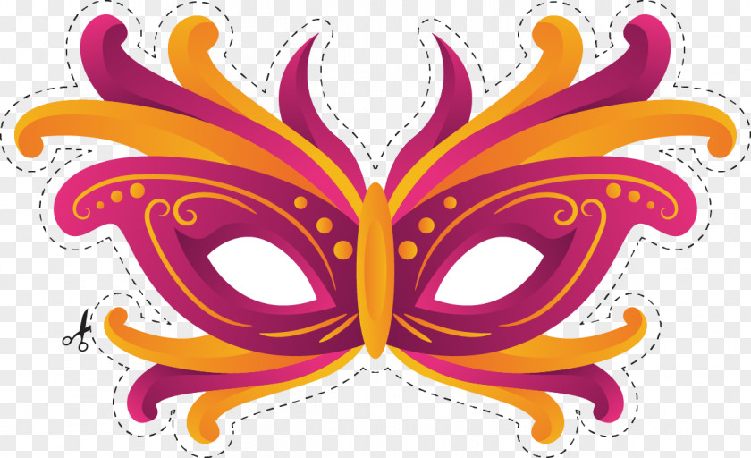Vector Exquisite Dance Mask Butterfly Visual Arts Illustration PNG