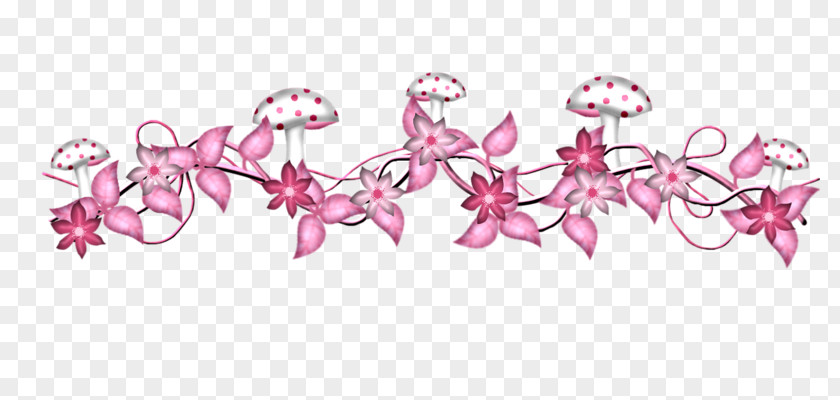 Vine Flowers And Mushrooms Mushroom Flower PNG
