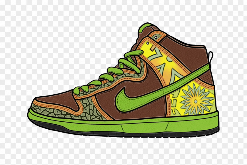 Walking Shoe Athletic Footwear Sneakers Green Outdoor PNG