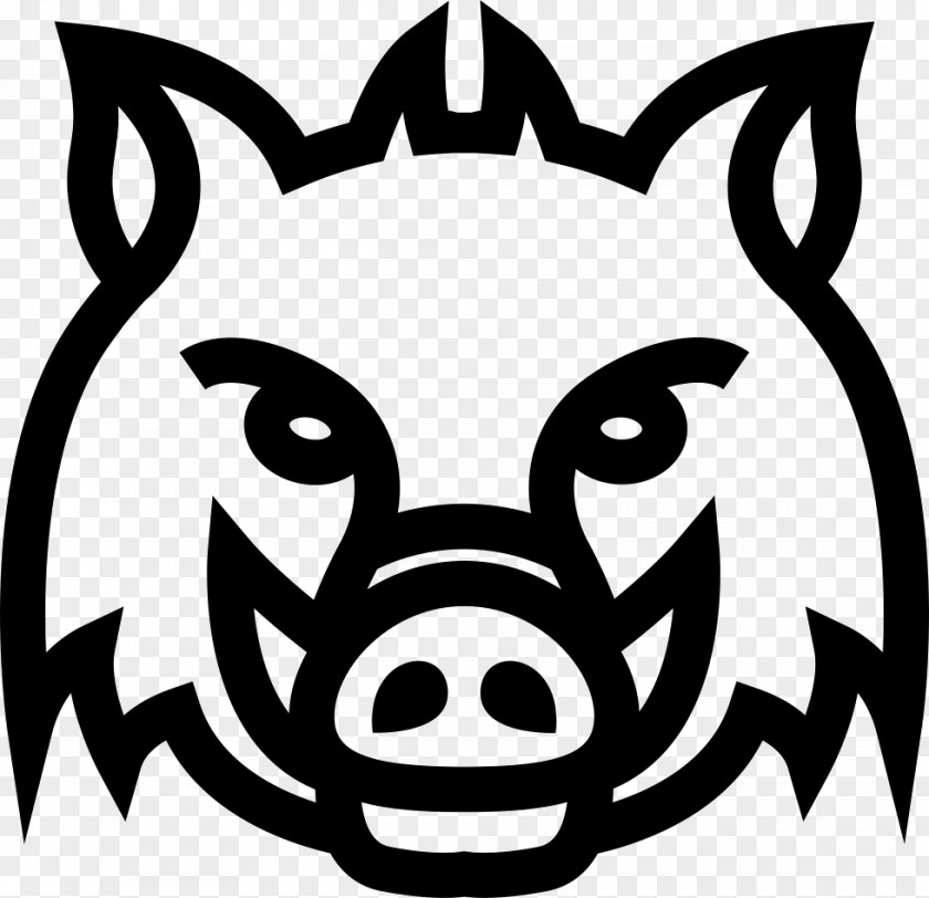 Boar Outline Wild Vector Graphics Clip Art Illustration PNG