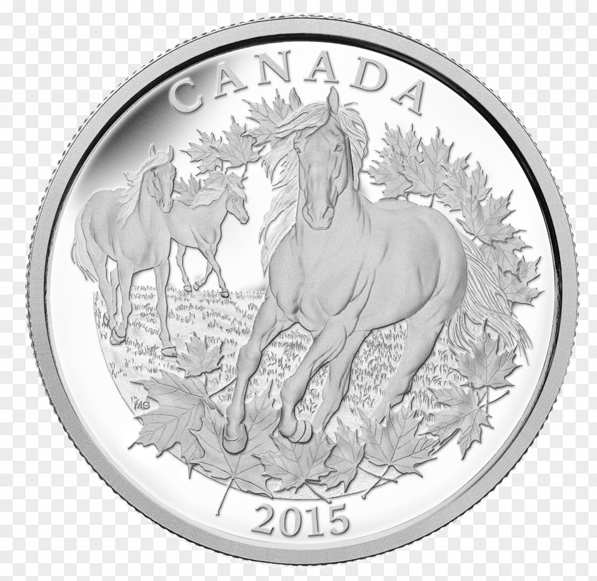 Coin Canadian Horse Canada Silver Royal Mint PNG