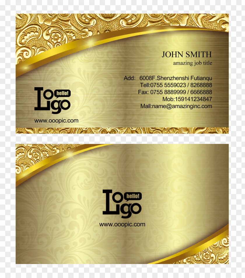 Metal Quality High-grade Business Card Brand Font PNG