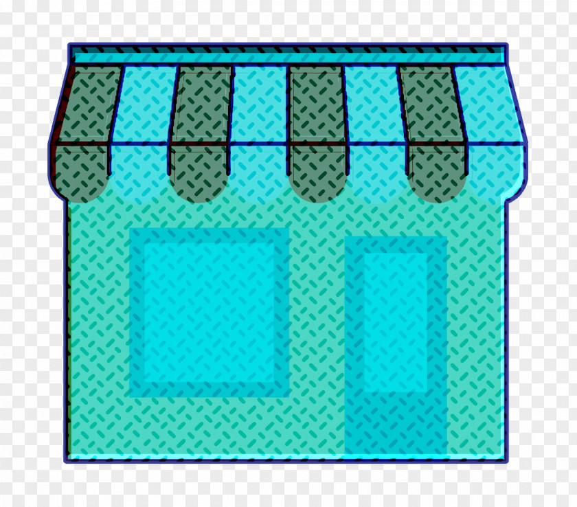 Teal Aqua Shop Icon PNG