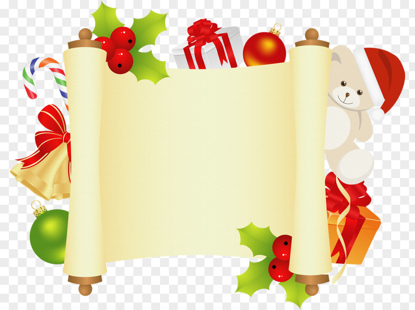 Chirstmas Images Santa Claus Paper Christmas Scroll PNG