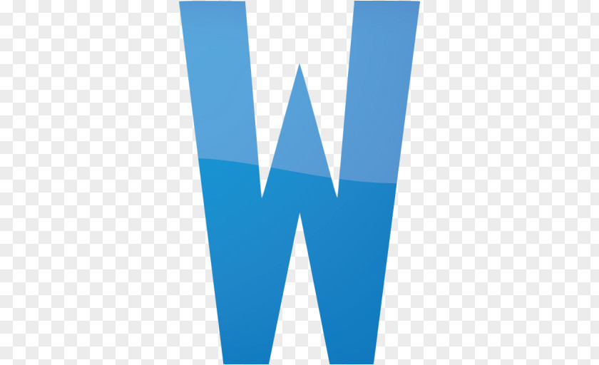 Letter W Blue Font PNG