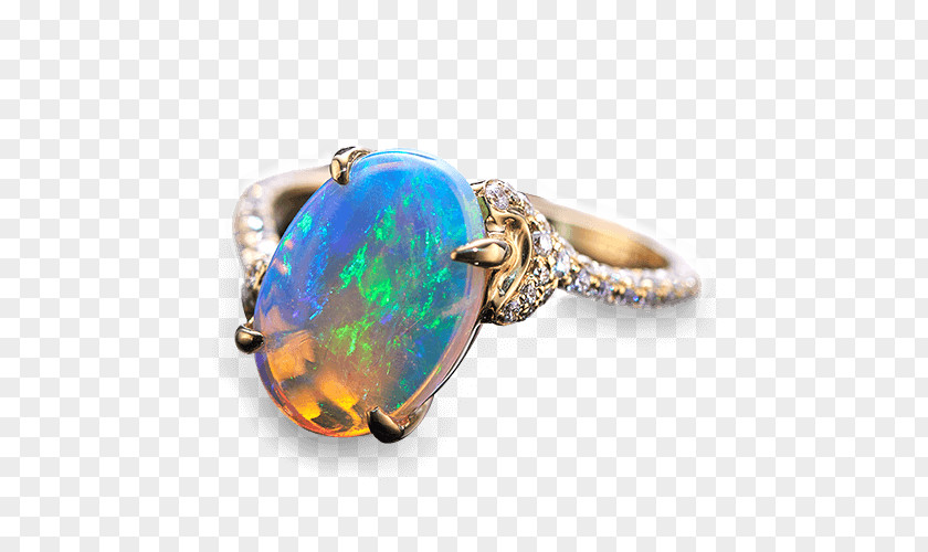 Ring Opal Engagement Jewellery Gemstone PNG