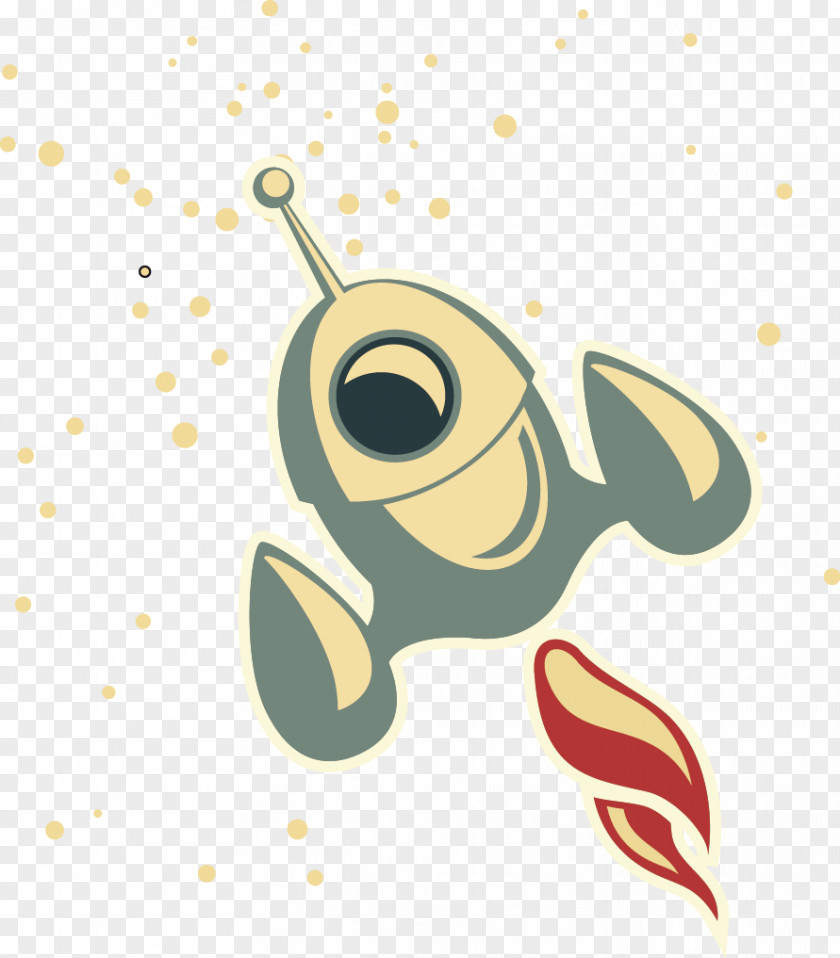 Rocket Outer Space Flat Design PNG