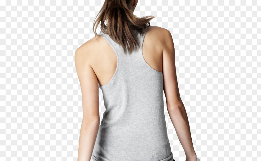 Silver-gray Vest Female Back Human Designer Woman PNG