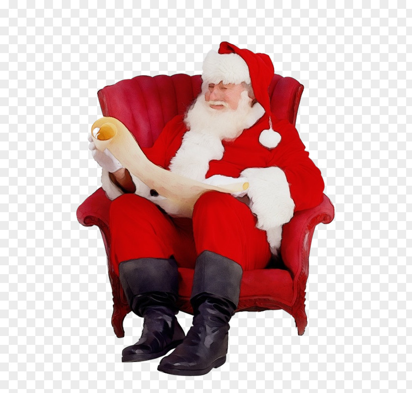 Christmas Eve Sitting Santa Claus PNG