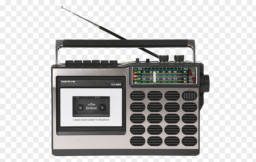 Radio Boombox Compact Cassette Deck Tape Recorder U4 PNG