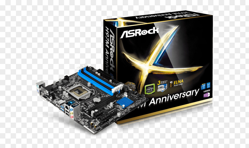 20 Anniversary Intel LGA 1150 ASRock MicroATX Motherboard PNG