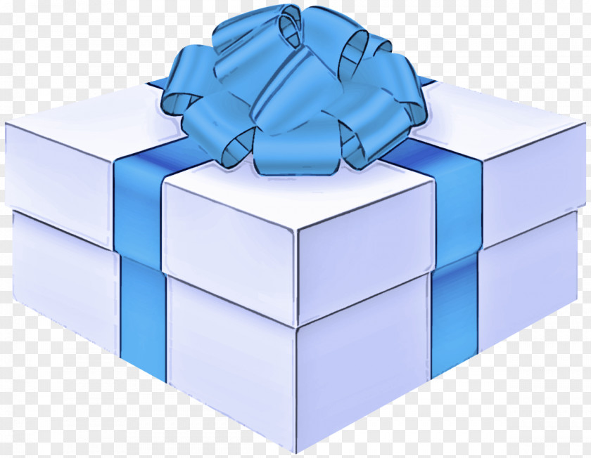 Blue Box Present Electric Gift Wrapping PNG