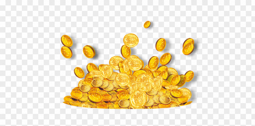 Simple Pile Of Gold Coins Coin Money PNG